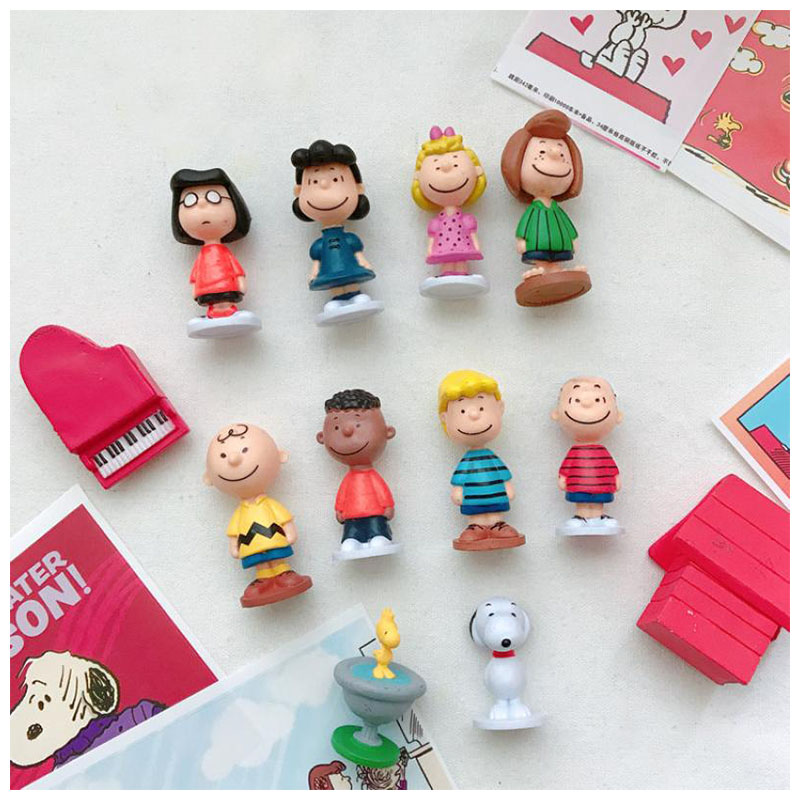 Kawaii Snoopy 12Pcs Figure Set - Anime Merchandise Figure ulasan dan harga