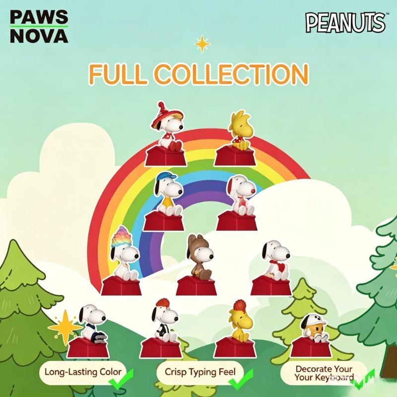 Snoopy Keycap Blind Box Anime  - Anime Merchandise Box Set ulasan dan harga