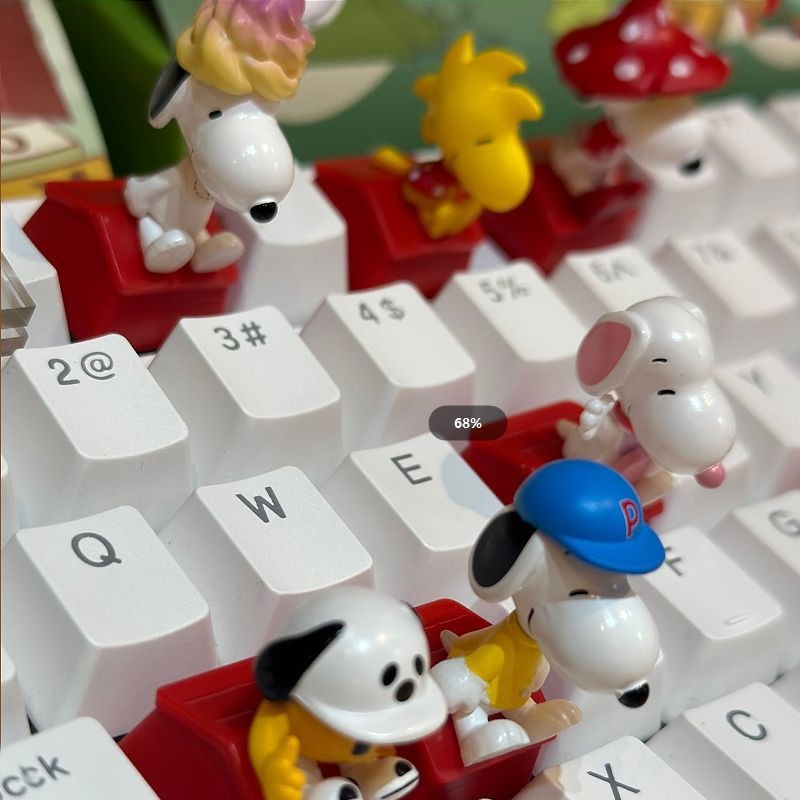 Snoopy Keycap Blind Box Anime  - Anime Merchandise Box Set ulasan dan harga