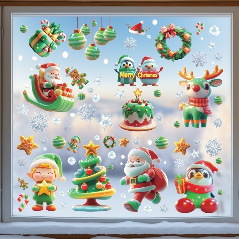 9 Sheets/set of Christmas Tree - Sticker Sheet Set ulasan dan harga