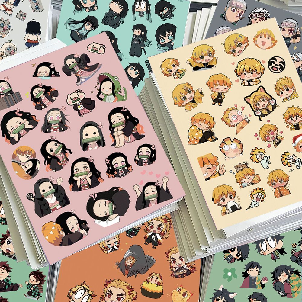 24pcs Chibi Demon Slayer scree - Sticker Sheet Set ulasan dan harga