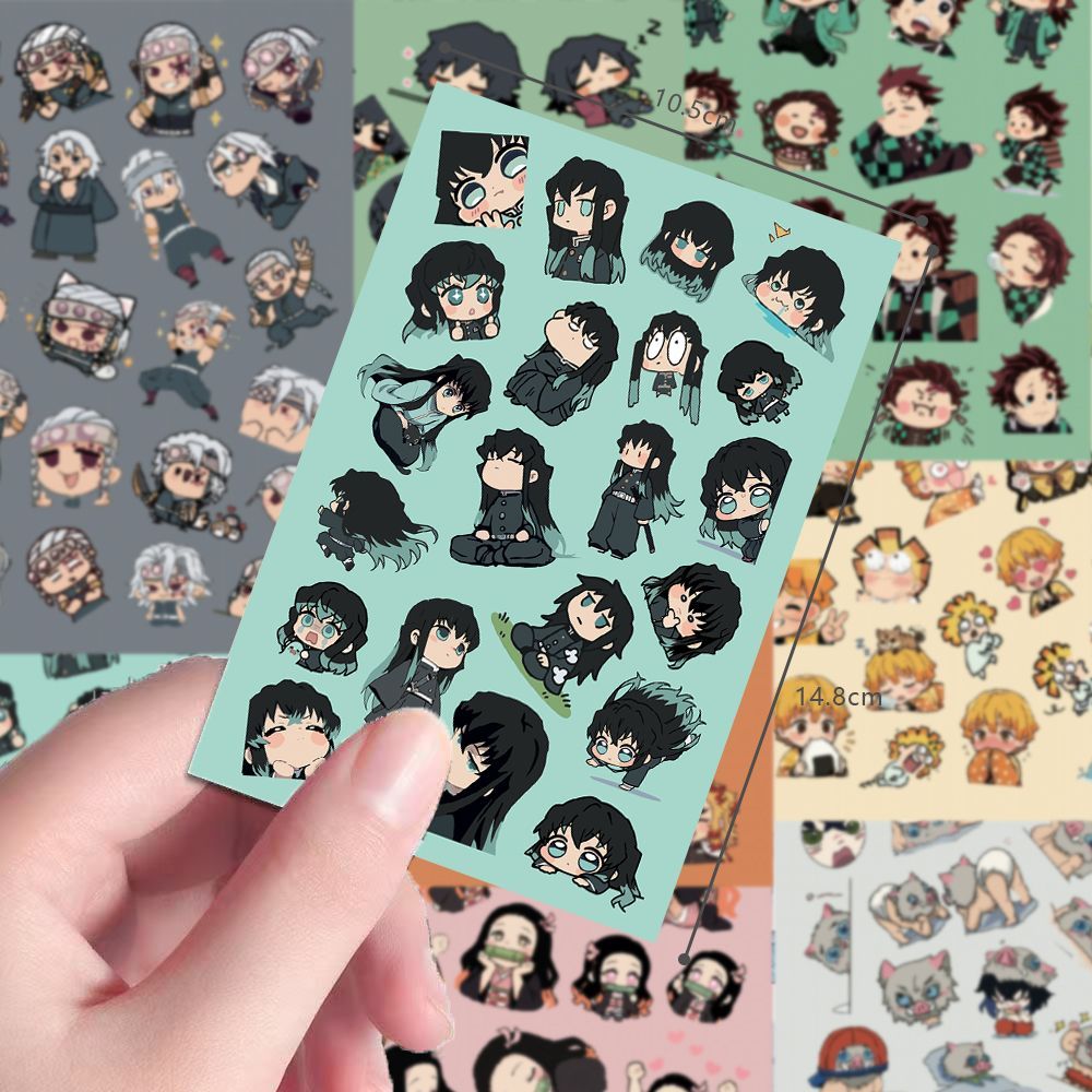 24pcs Chibi Demon Slayer scree - Sticker Sheet Set ulasan dan harga
