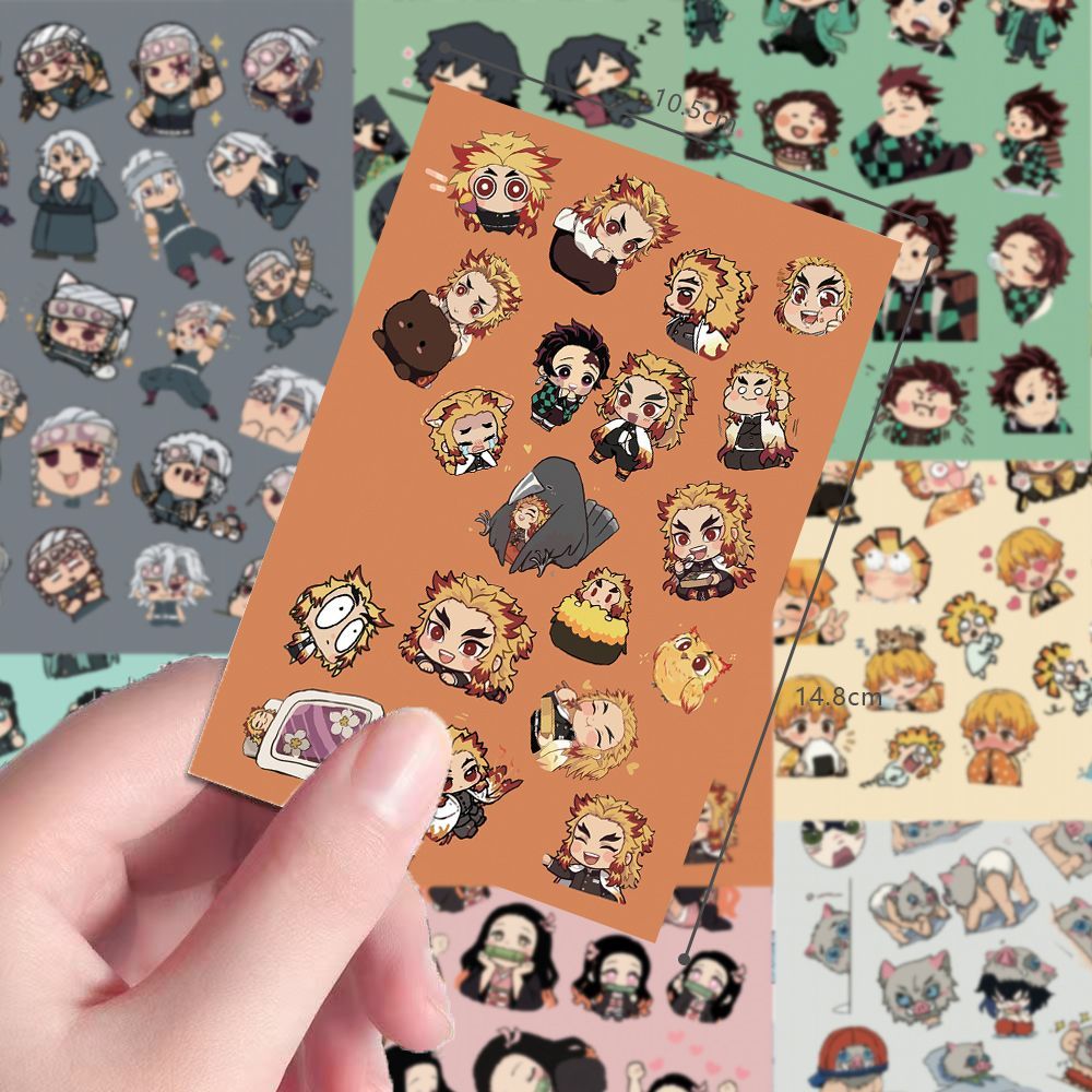 24pcs Chibi Demon Slayer scree - Sticker Sheet Set ulasan dan harga